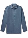 Charvet - Brushed Cotton-Flannel Shirt - Blue