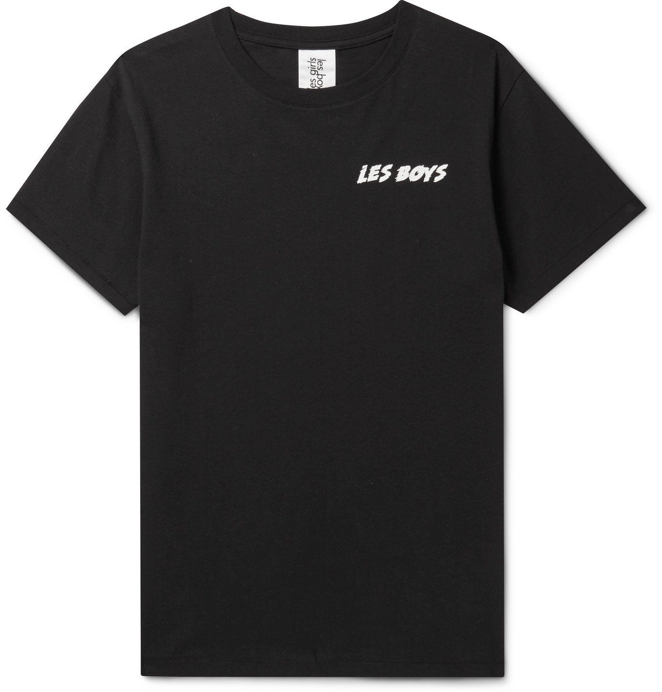 Les Girls Les Boys - Logo-Print Cotton-Jersey T-Shirt - Black Les Girls ...