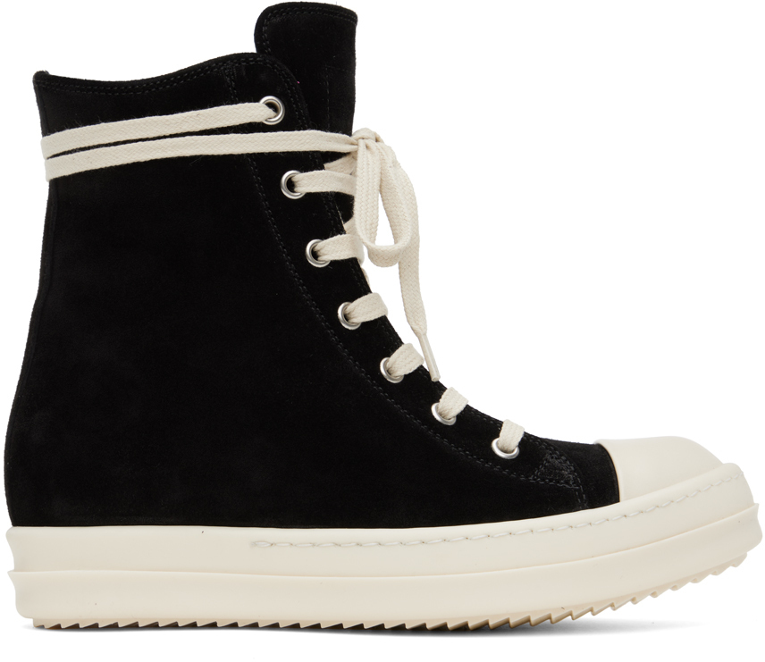 Photo: Rick Owens Black Leather Sneakers