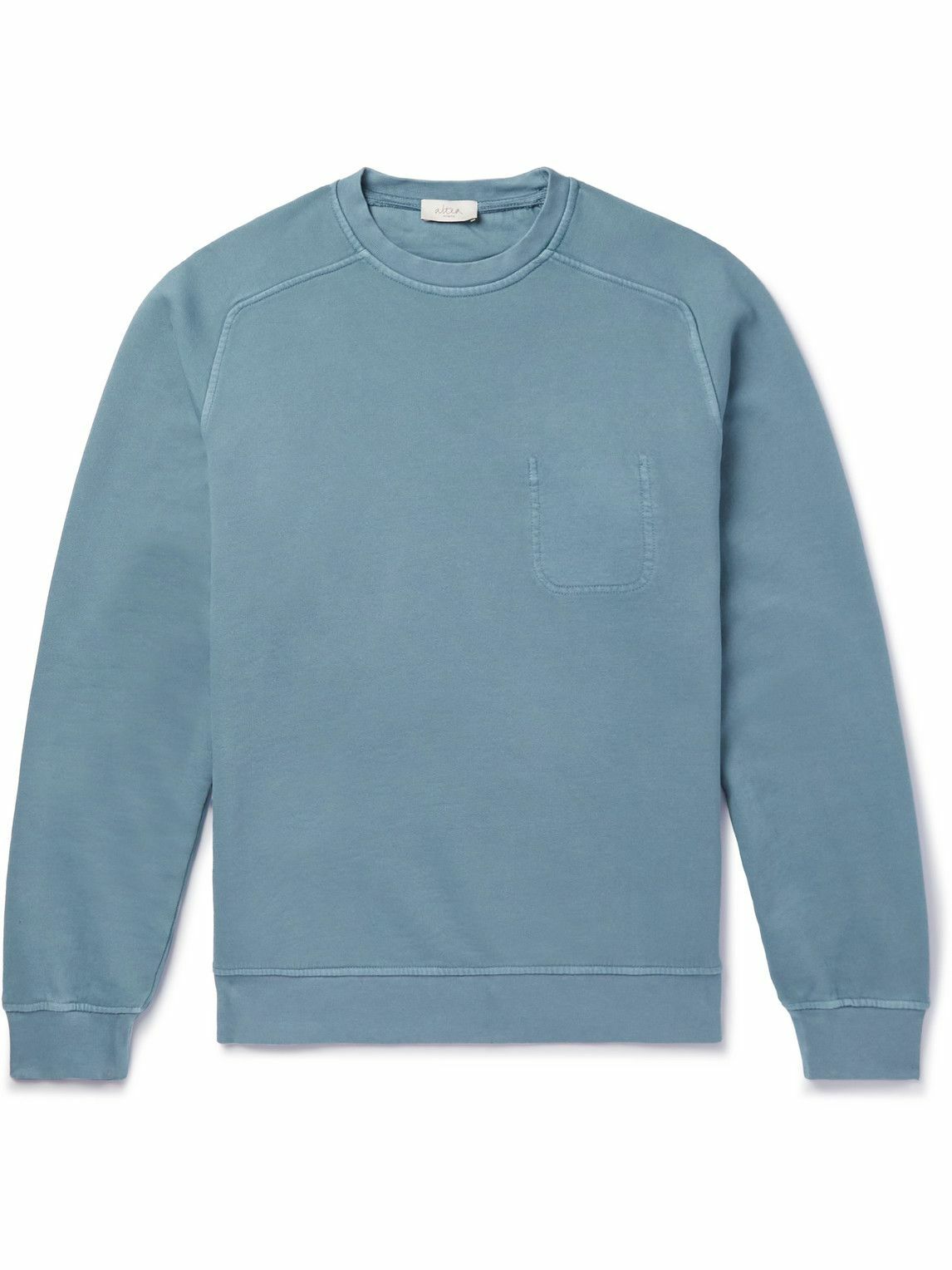 Altea - Williams Cotton-Jersey Sweatshirt - Blue Altea