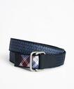 Brooks Brothers Men's Plaid and Solid Reversible Stretch Belt | Blue/Red