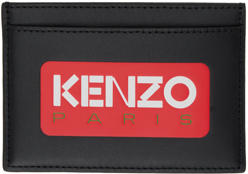 Kenzo Black Kenzo Paris Leather Card Holder Kenzo