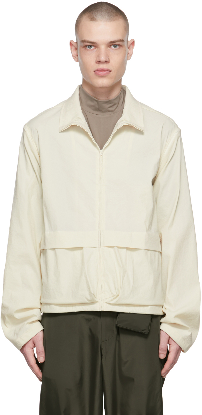 AMOMENTO Off-White Detachable Sleeve Zip-Up Jacket AMOMENTO