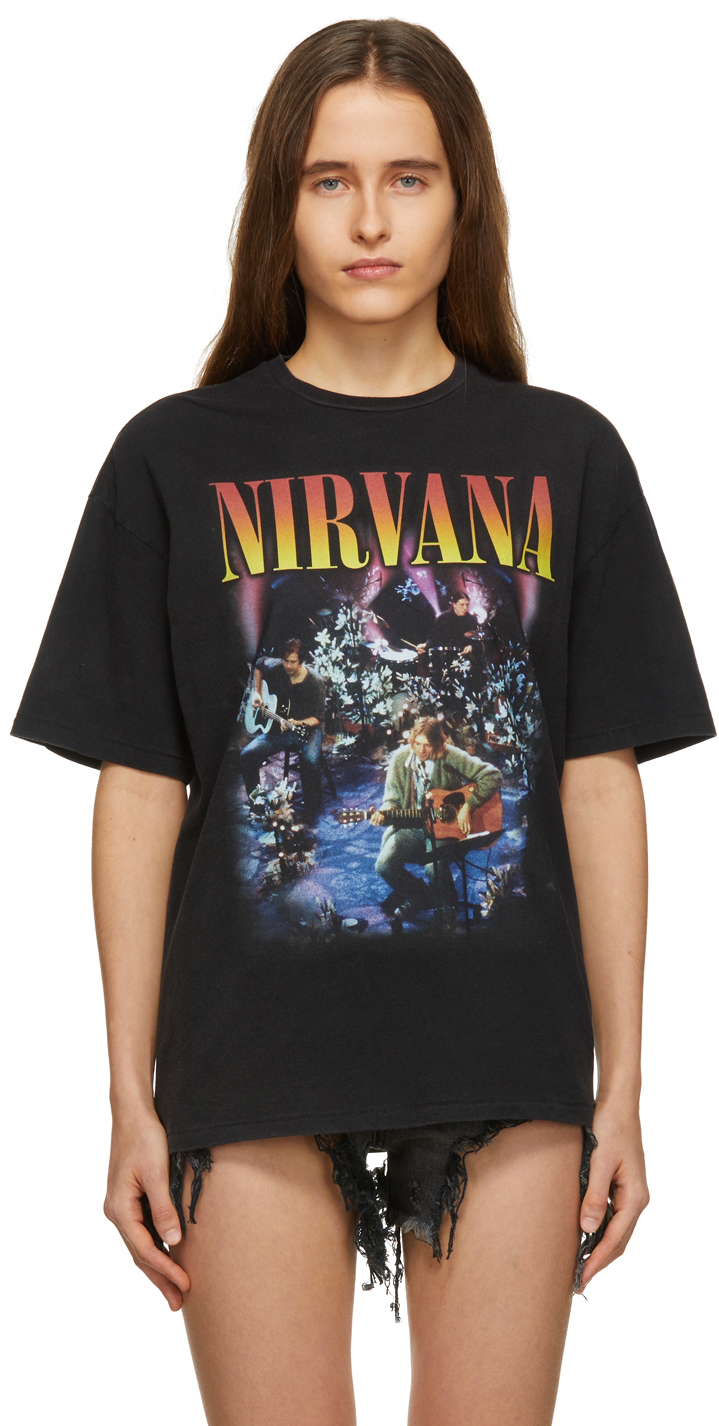 bad tirsdag Lima R13 Black Nirvana Concert Oversized T-Shirt R13