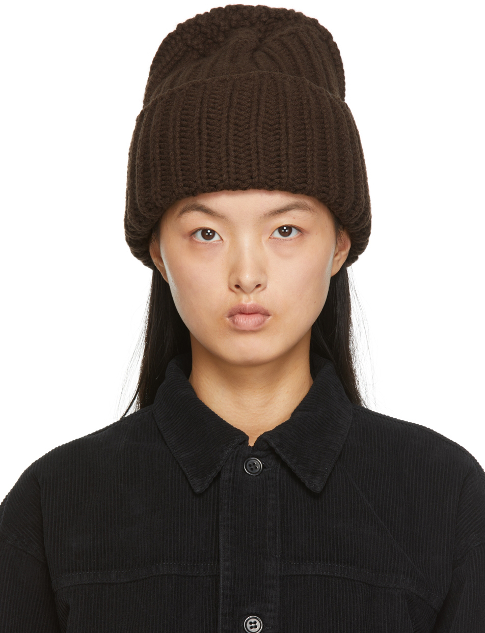 Baserange Brown Merino Wool Beanie Baserange
