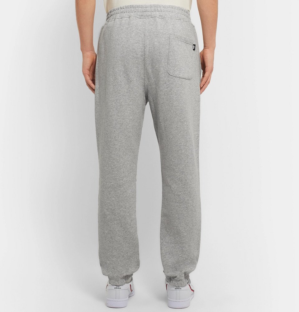 Stüssy - Tapered Mélange Loopback Cotton-Jersey Sweatpants - Gray Stussy