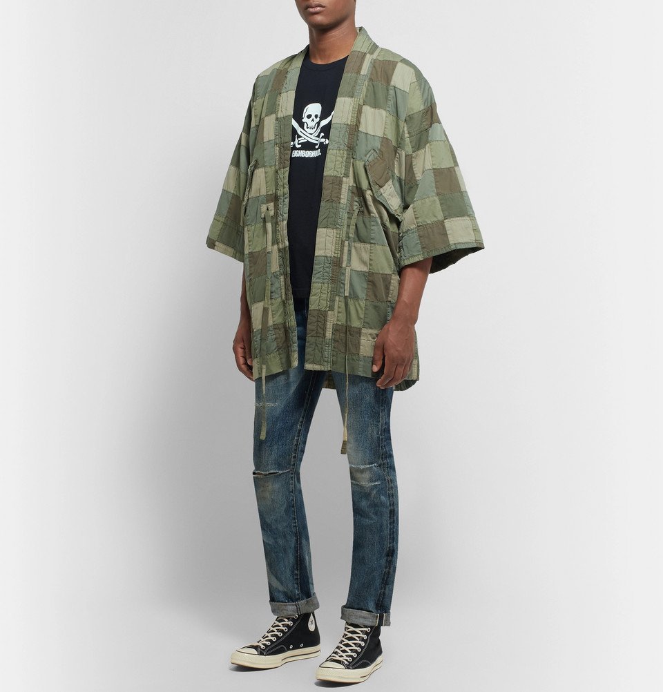 Neighborhood - Oversized Patchwork Cotton Jacket - Green Neighborhood