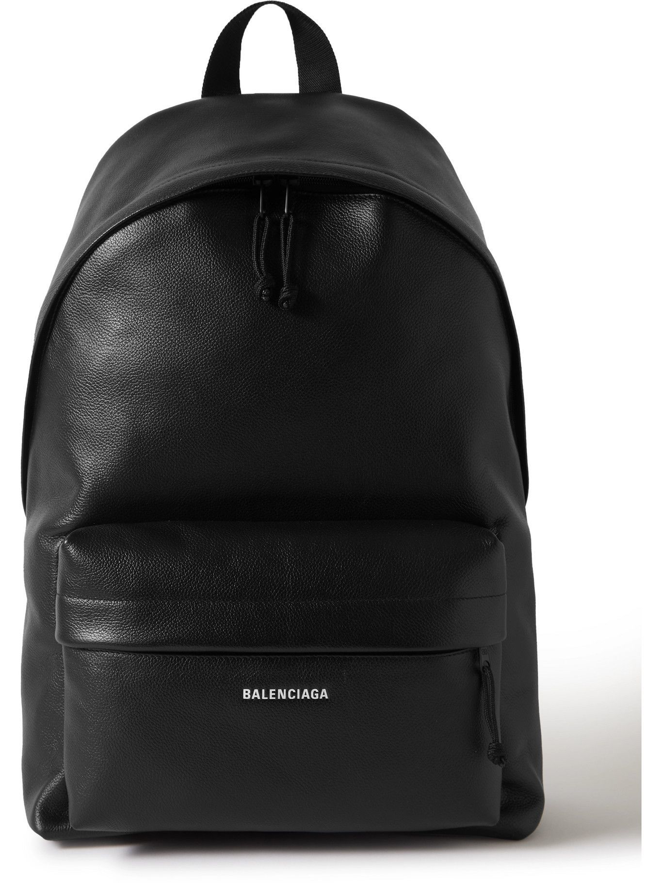 balenciaga black leather backpack