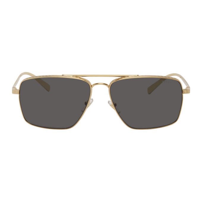 Versace Gold Greca Square Sunglasses Versace
