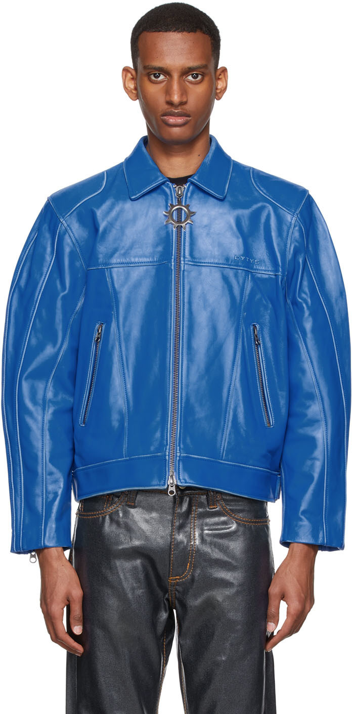 Eytys Blue Mason Leather Jacket Eytys