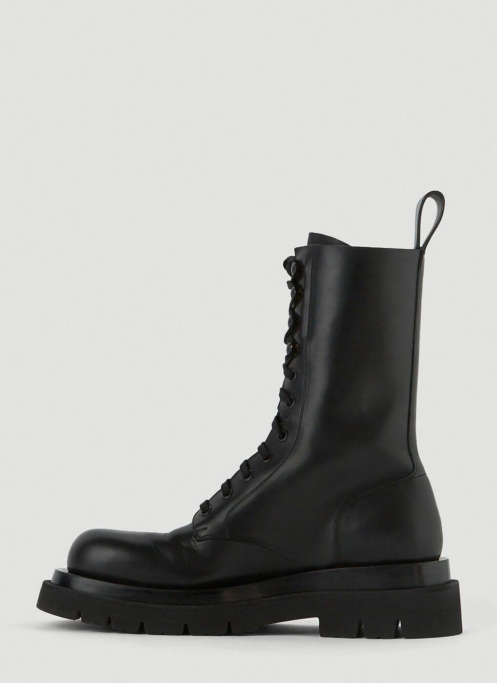 Lug Lace-Up Boots in Black Bottega Veneta