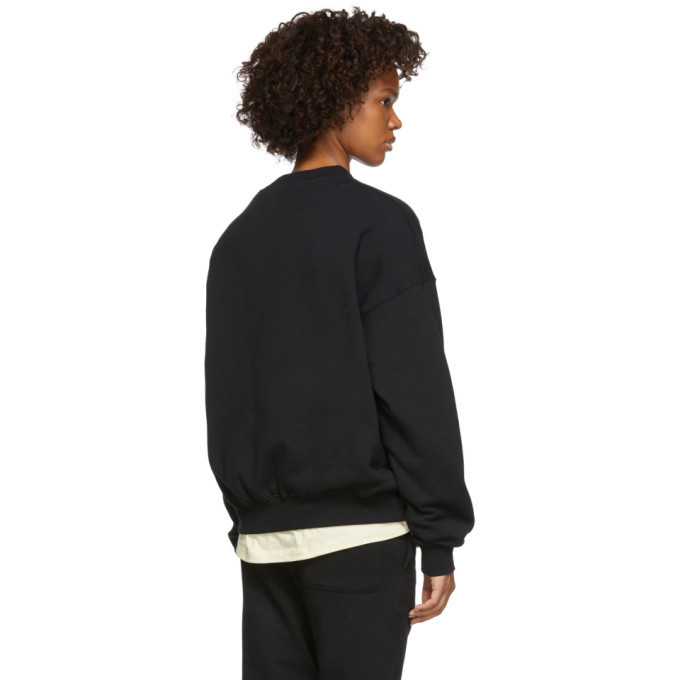 Essentials Black Pullover Crewneck Sweatshirt Essentials