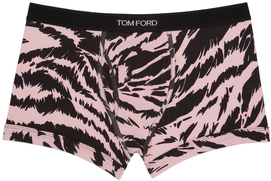 Tom Ford Pink Cotton Zebra Boxer Briefs Tom Ford