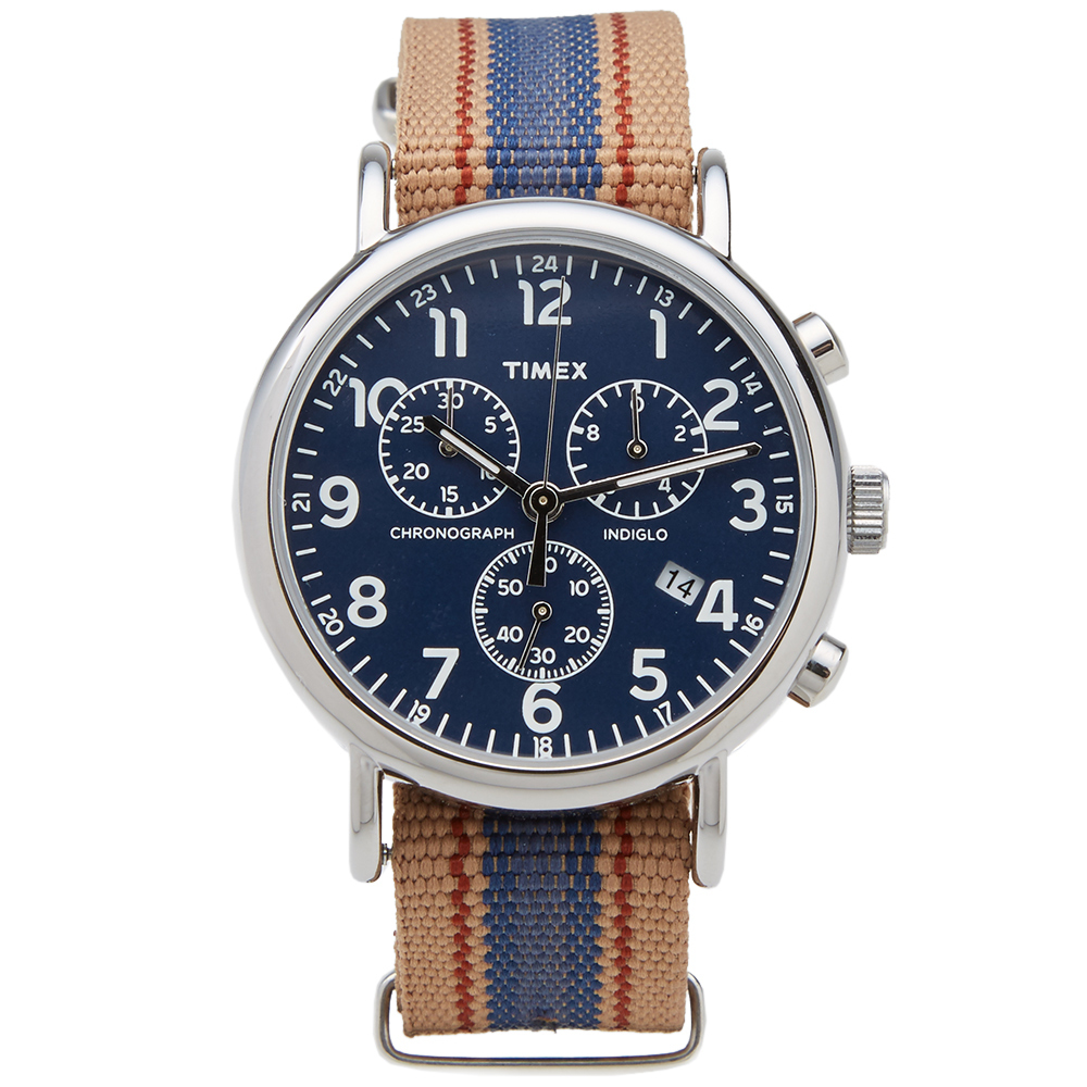 timex weekender chrono blue