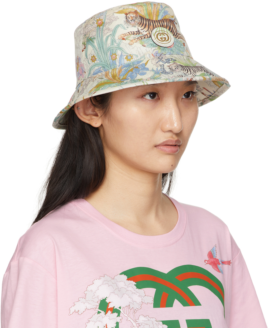 Gucci Off-White Lunar New Year 'Gucci Tiger' Bucket Hat Gucci