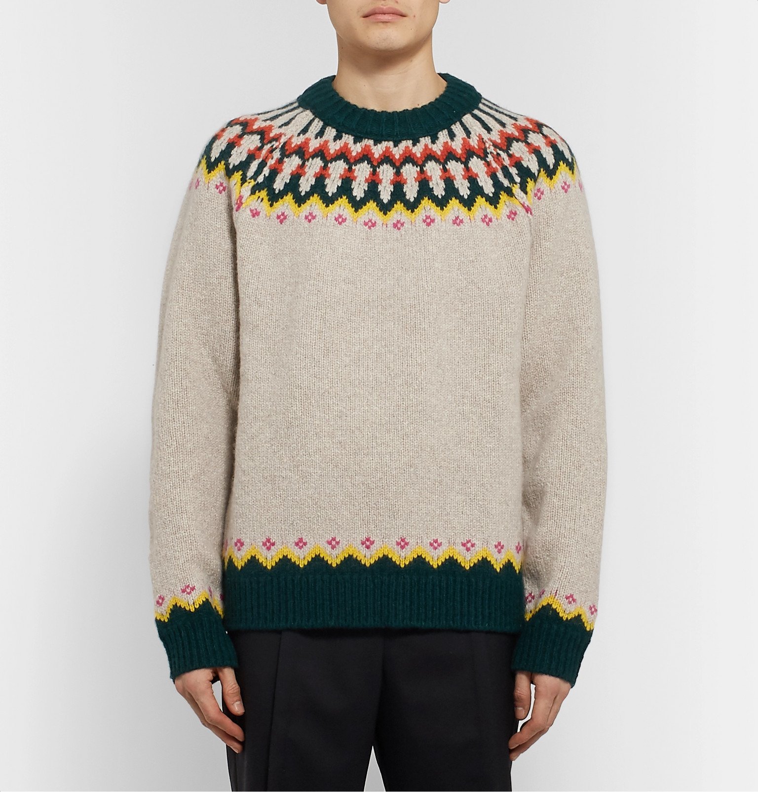 Burberry - Fair Isle Wool Sweater - Neutrals Burberry