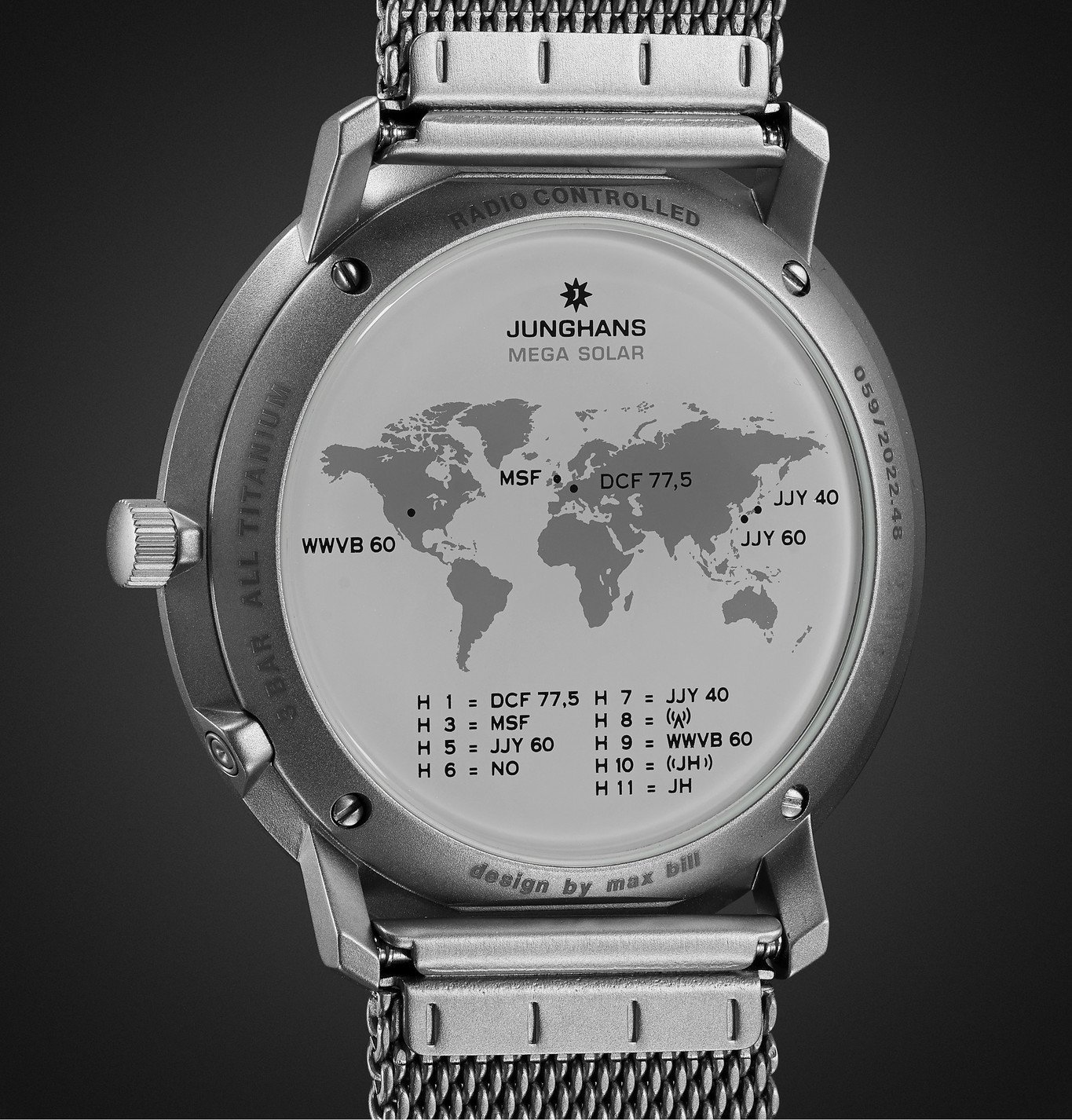 Junghans Max Bill Mega Solar 38mm Titanium Watch Ref No 0592022