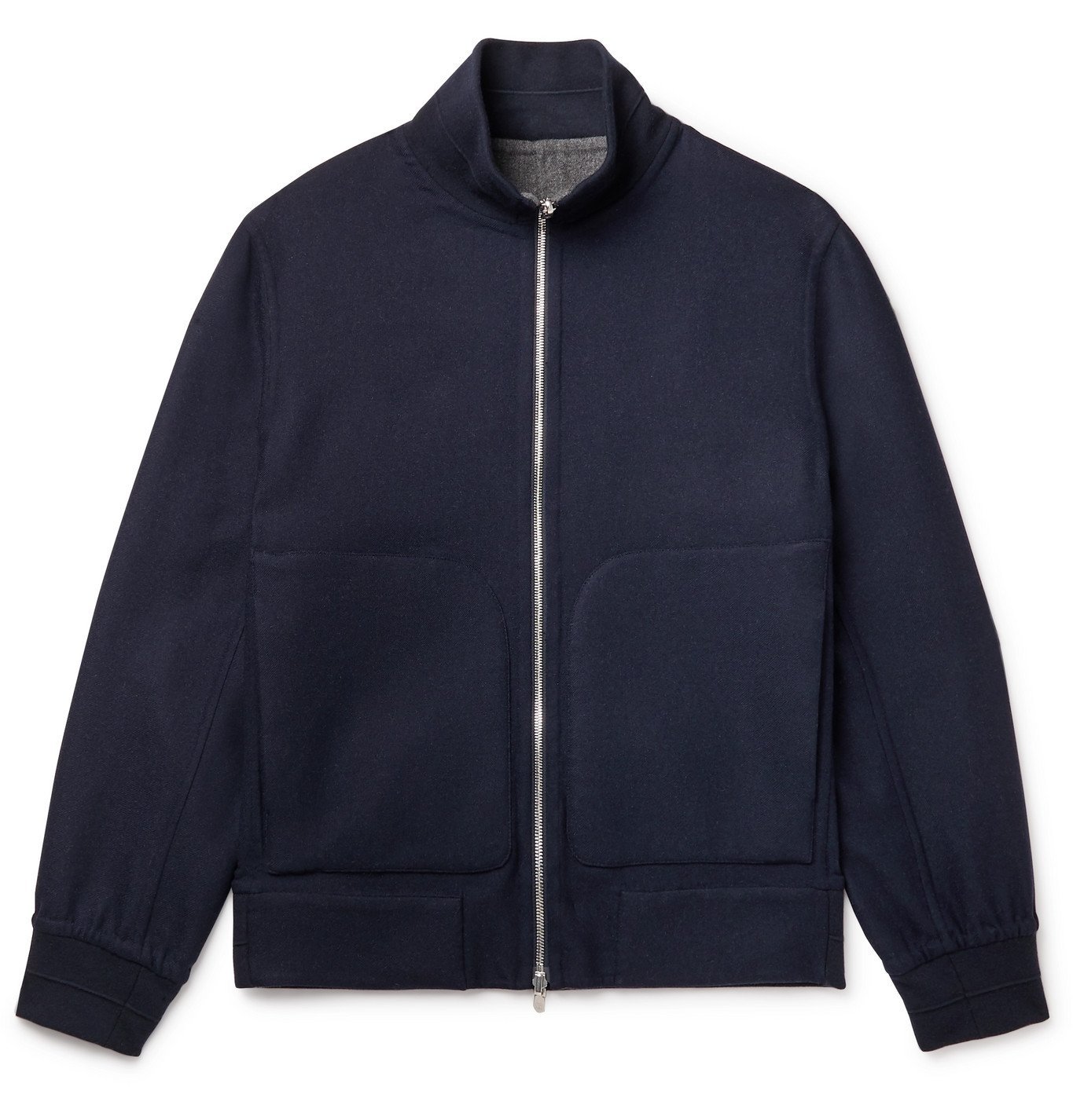 Brunello Cucinelli - Reversible Cashmere and Silk-Blend Bomber Jacket ...