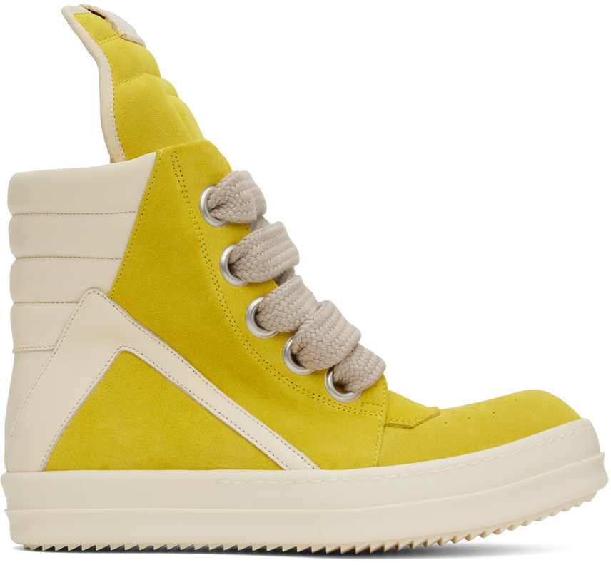 Rick Owens Yellow Geobasket Sneakers Rick Owens