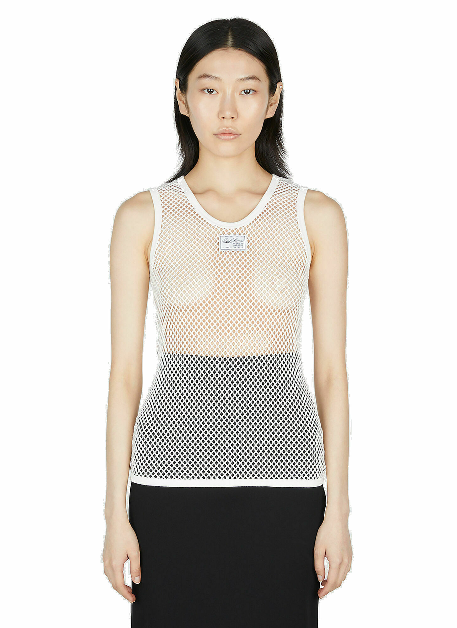 Raf Simons - Net Tank Top in White Raf Simons