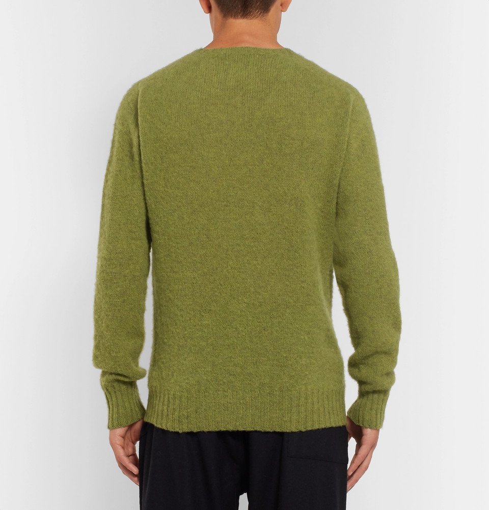 YMC - Brushed-Wool Sweater - Men - Green YMC