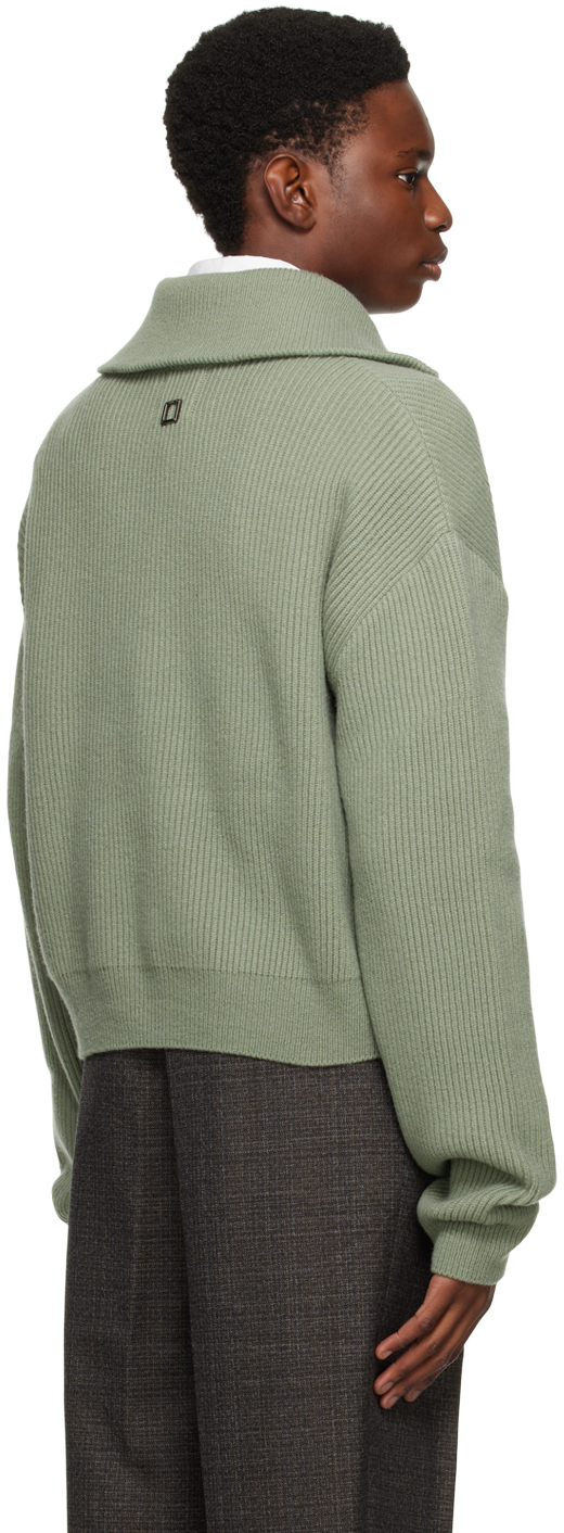 Wooyoungmi Green Half-Zip Sweater Wooyoungmi