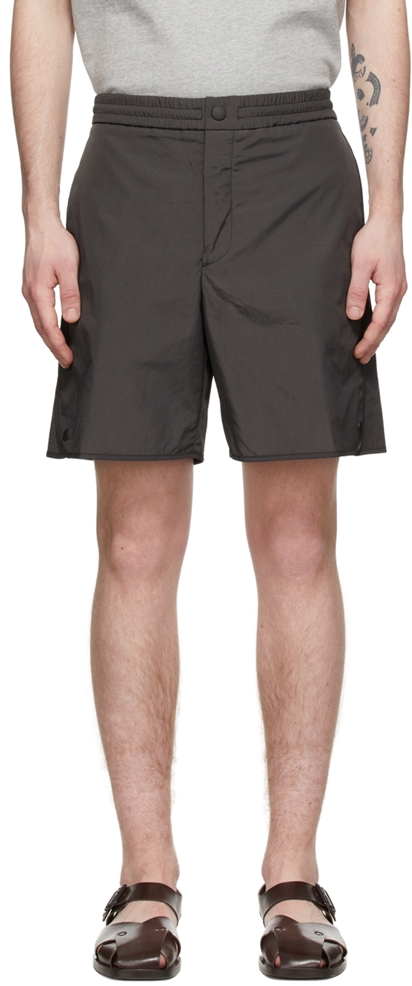 Solid Homme Black Nylon Shorts Solid Homme