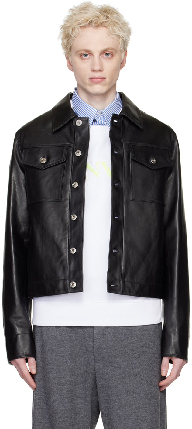 Photo: Lanvin Black Essential Leather Jacket