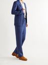OLIVER SPENCER - Fairway Slim-Fit Unstructured Linen Suit Jacket - Blue