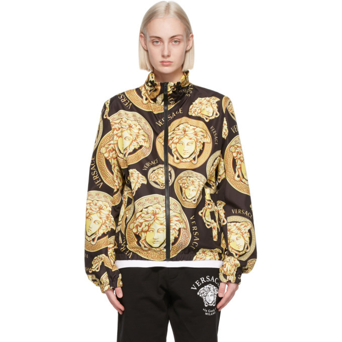 Versace Black Medusa Amplified Windbreaker Jacket Versace