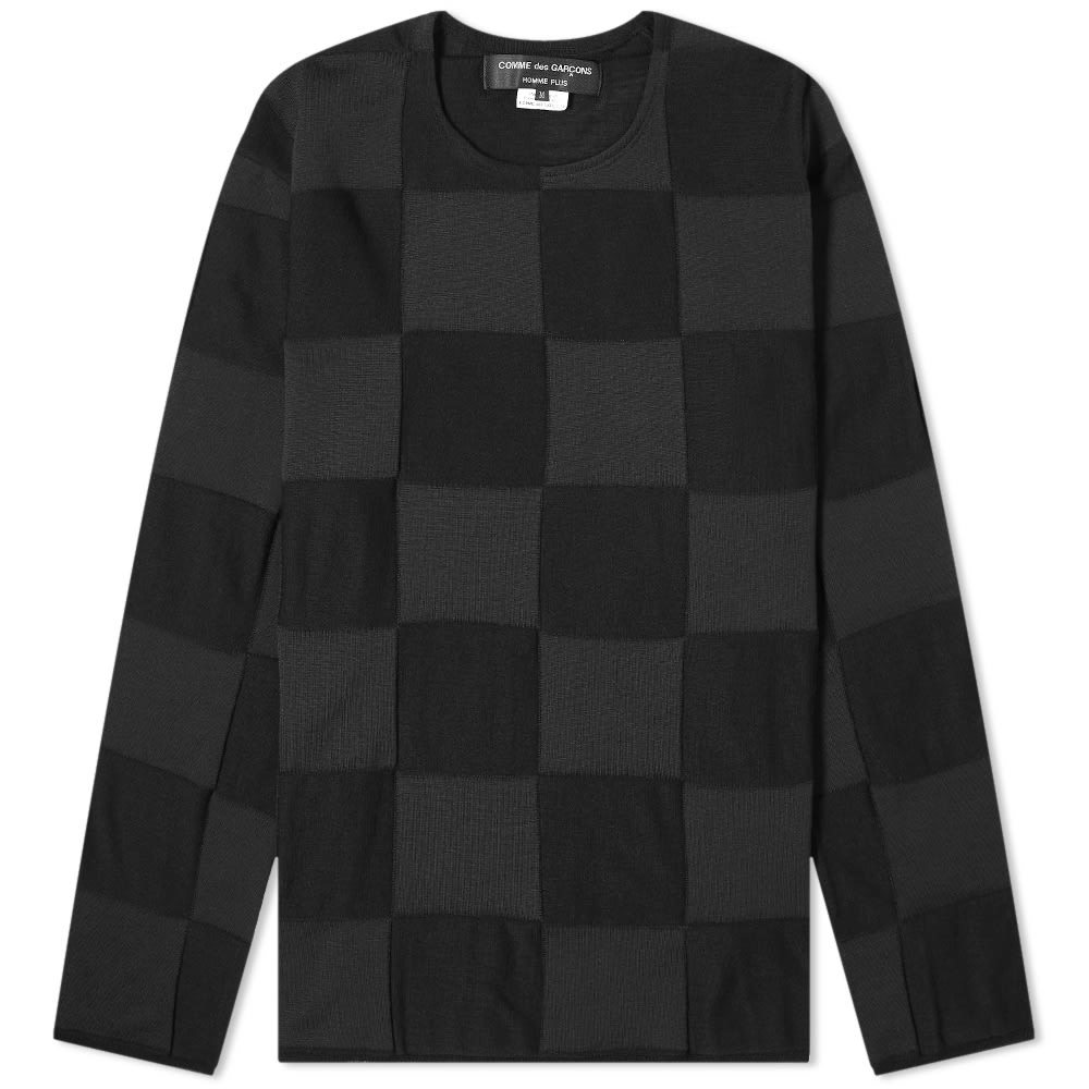 Comme des Garcons Homme Plus Jacquard Check Crew Knit Comme des ...
