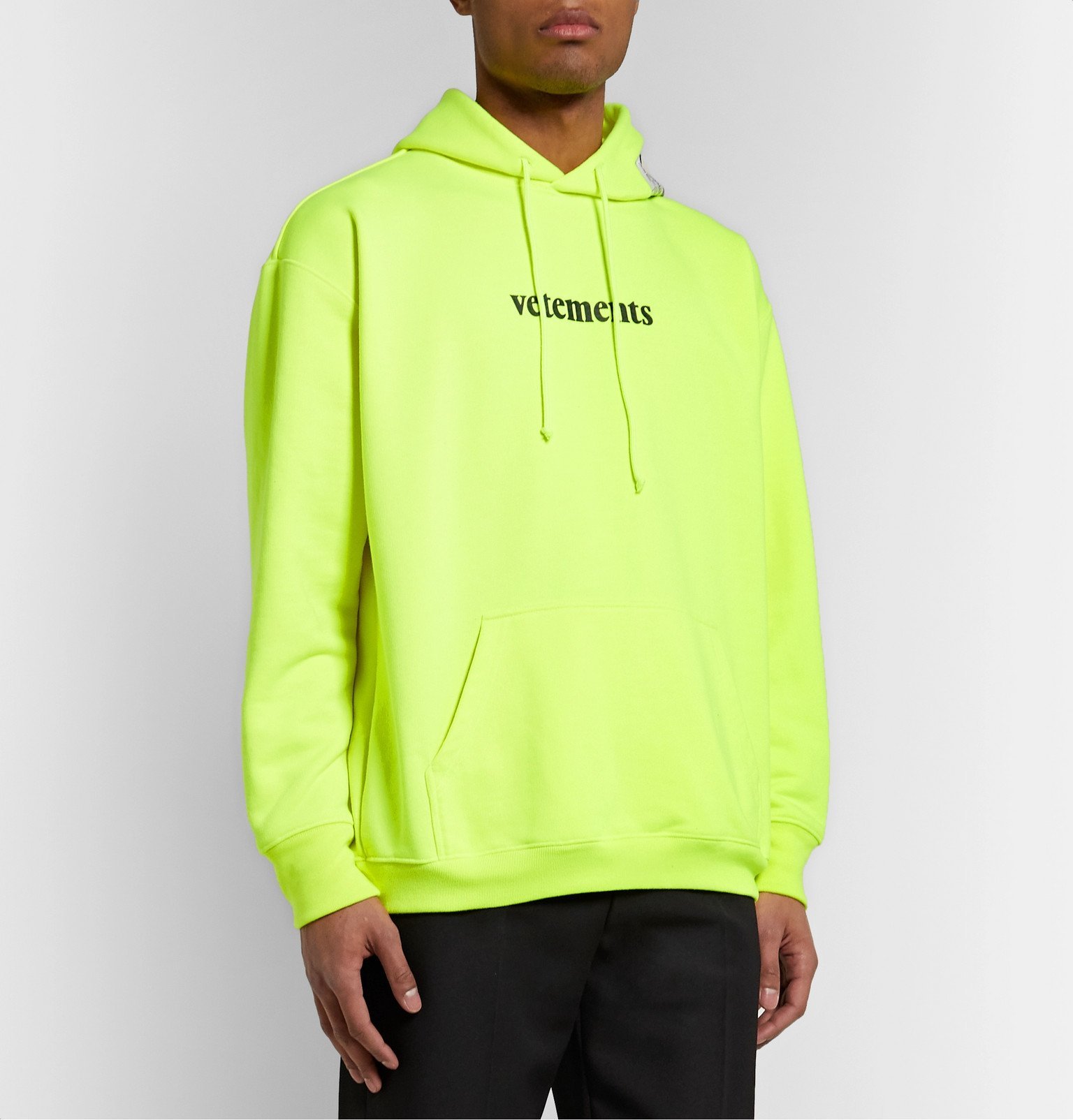 vetements yellow hoodie