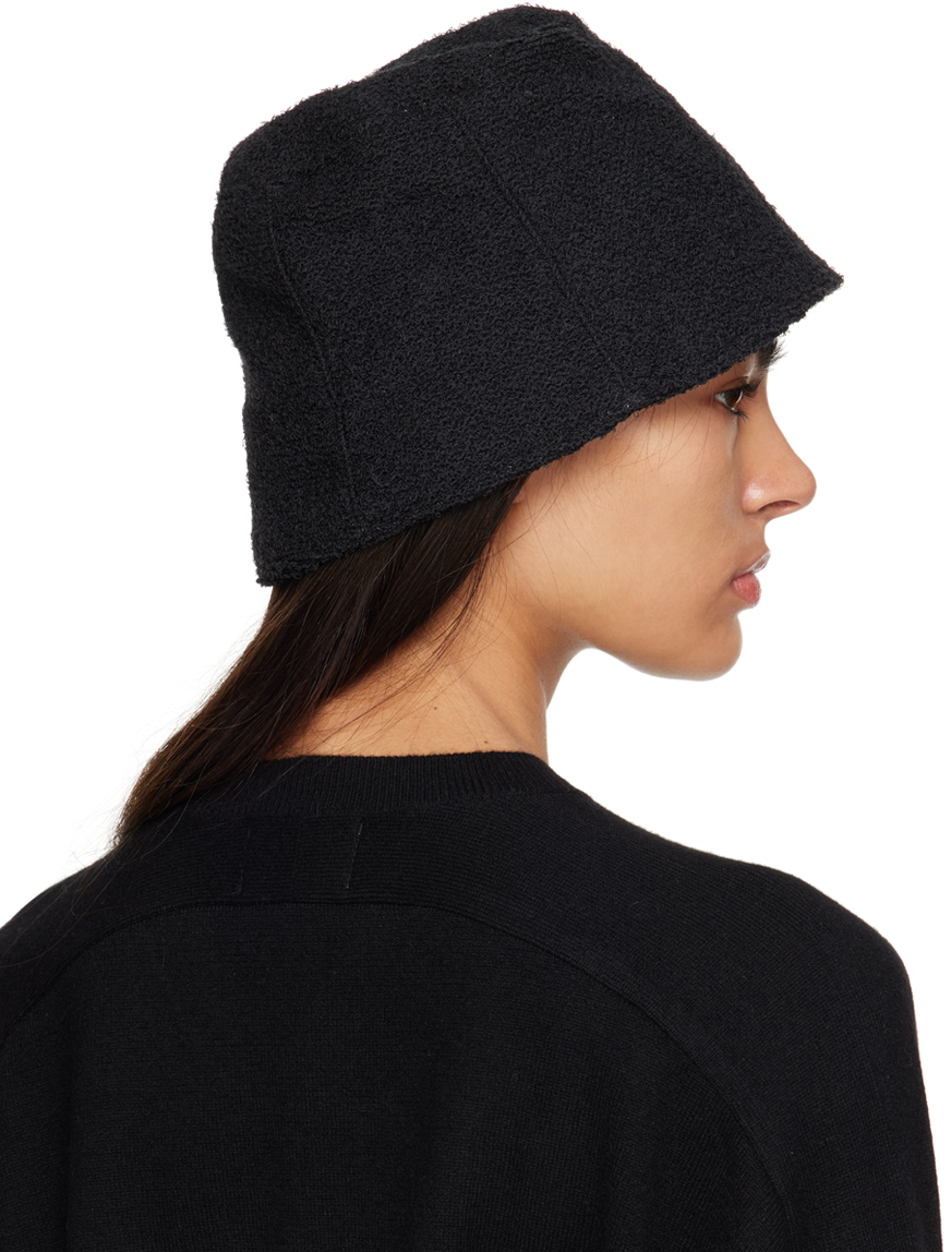 LOW CLASSIC Black Fluffy Bucket Hat Low Classic