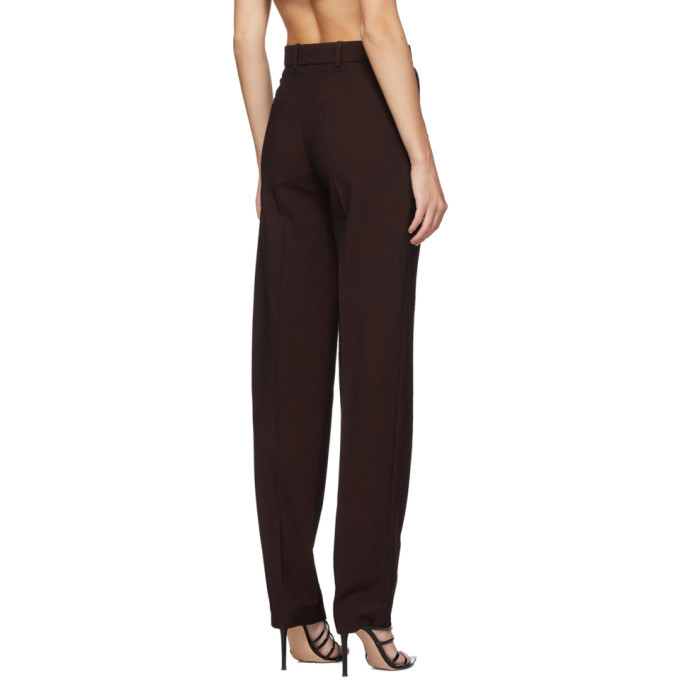 Y/Project Burgundy Cut-Out Trousers Y 