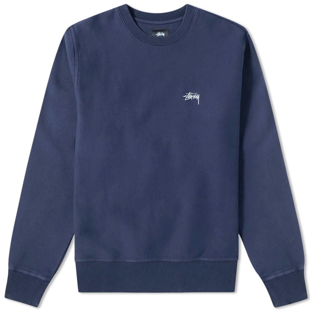 stussy stock logo crew sweat