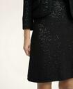 Brooks Brothers Women's Wool Blend Sequin A-Line Skirt | Black