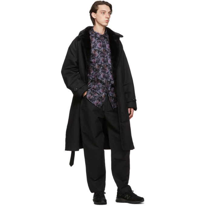 Engineered Garments Black Double Cloth Storm Coat Engineered Garments