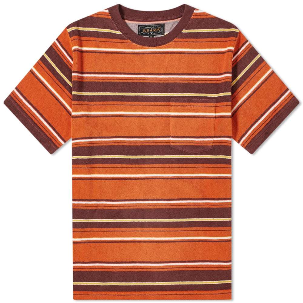 Beams Plus Pile Stripe Pocket Tee Beams Plus