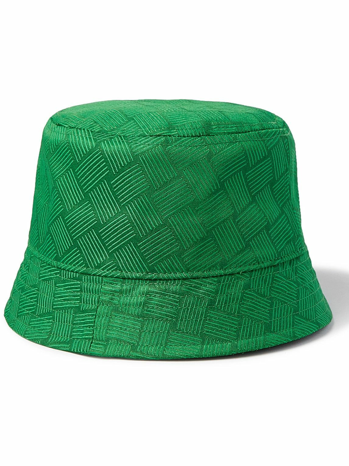 Photo: Bottega Veneta - Intrecciato-Jacquard Twill Bucket Hat - Green