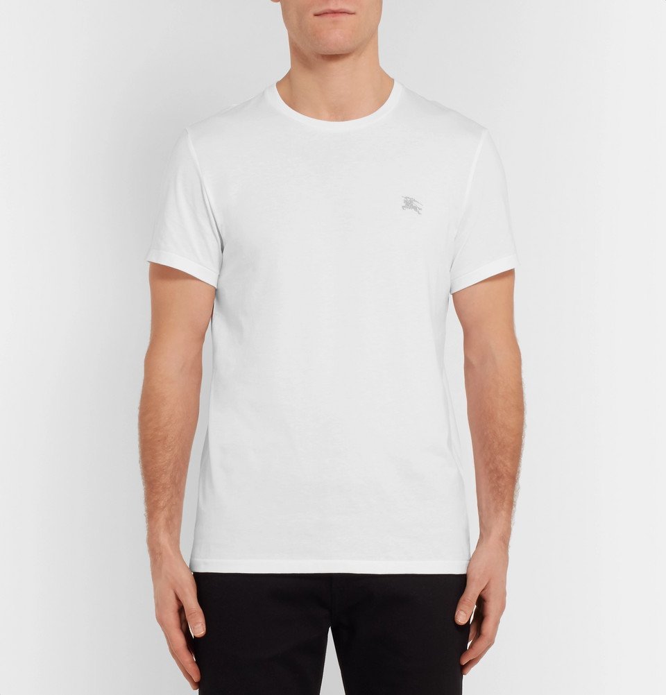 Burberry - Cotton-Jersey T-Shirt - Men - White Burberry