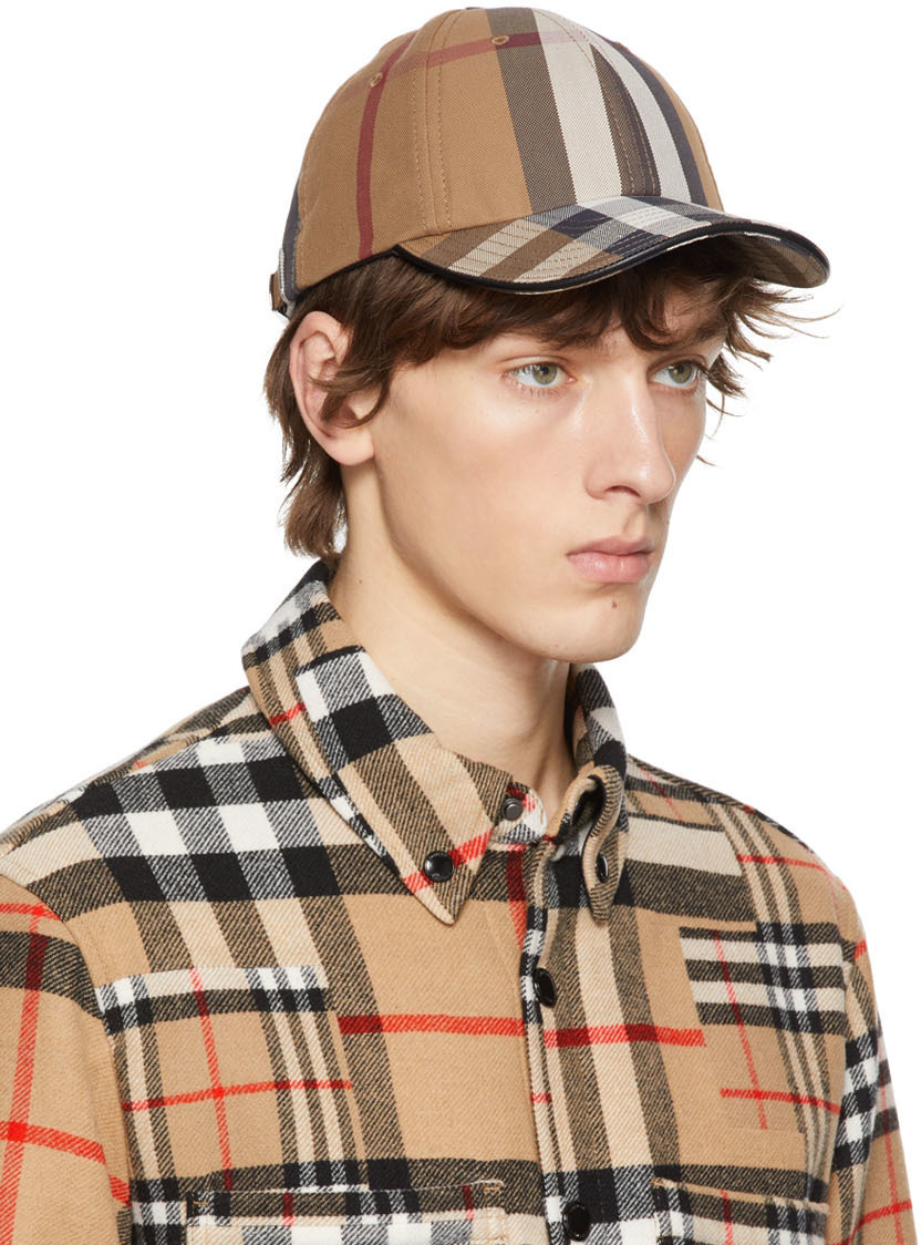 Burberry Brown Giant Check Cap Burberry