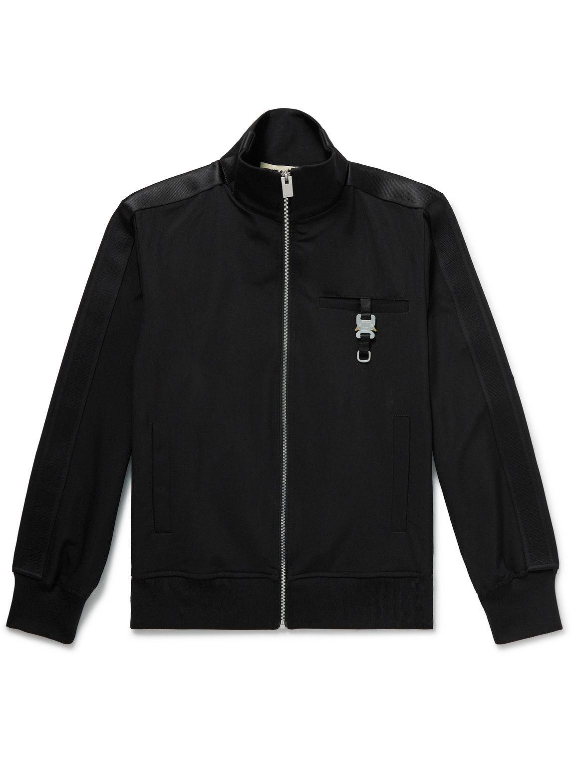 Photo: 1017 ALYX 9SM - Buckle-Embellished Webbing-Trimmed Jersey Track Jacket - Black