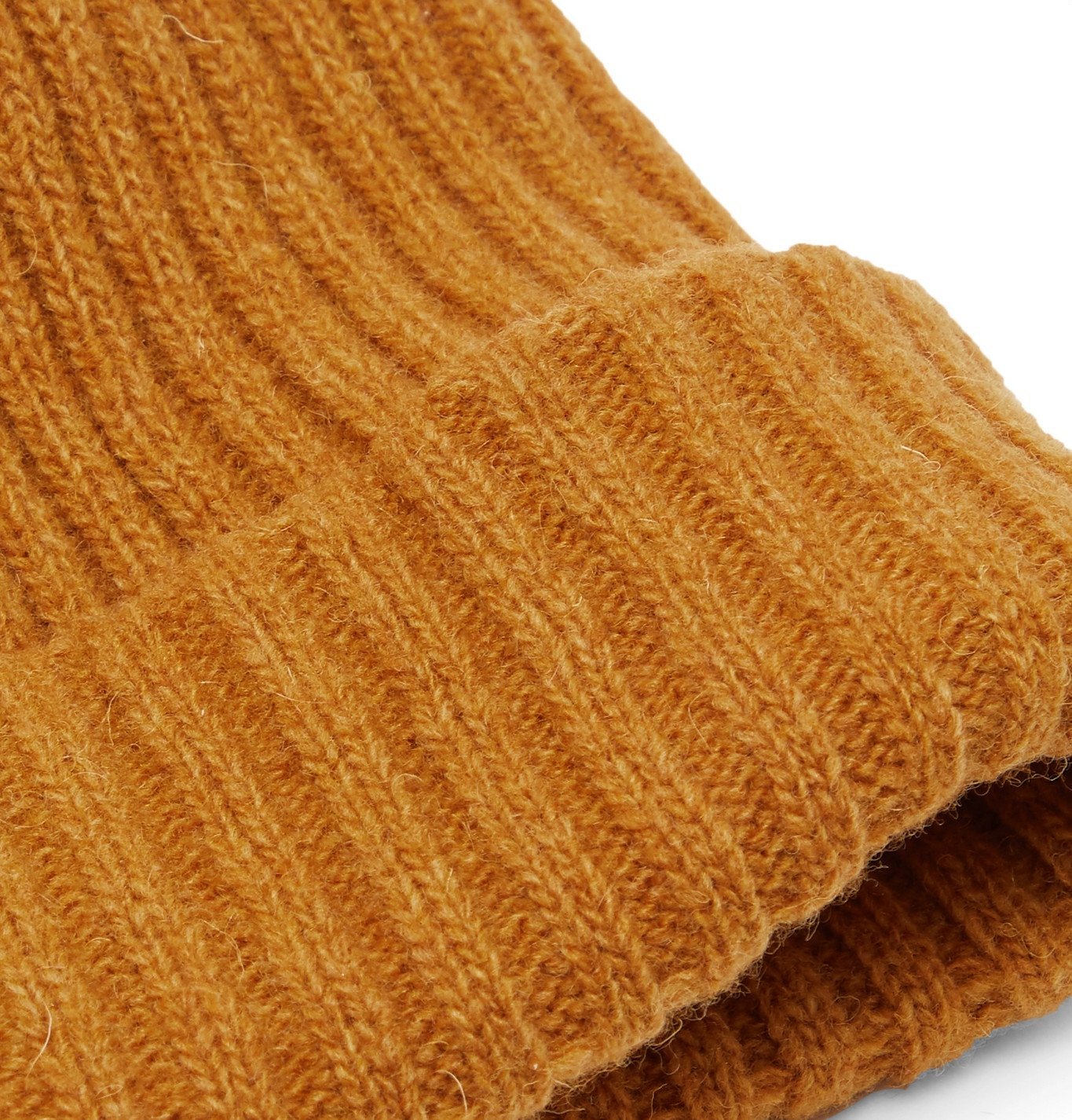 Oliver Spencer - Ribbed Wool-Blend Beanie - Yellow