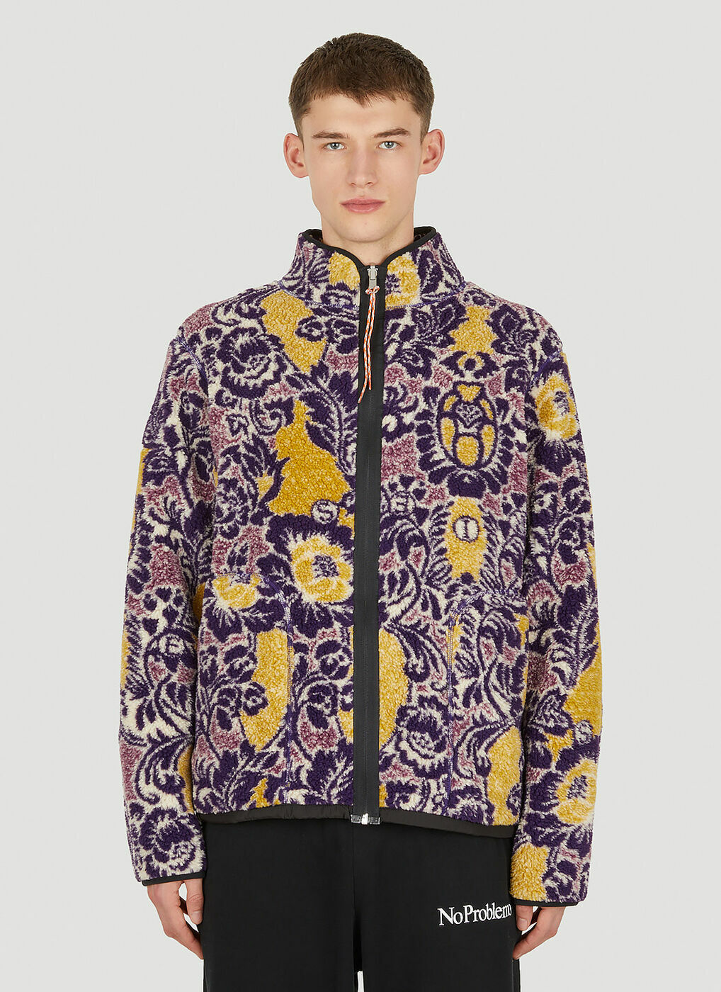 Fleur Fleece Zip Jacket in Purple ARIES