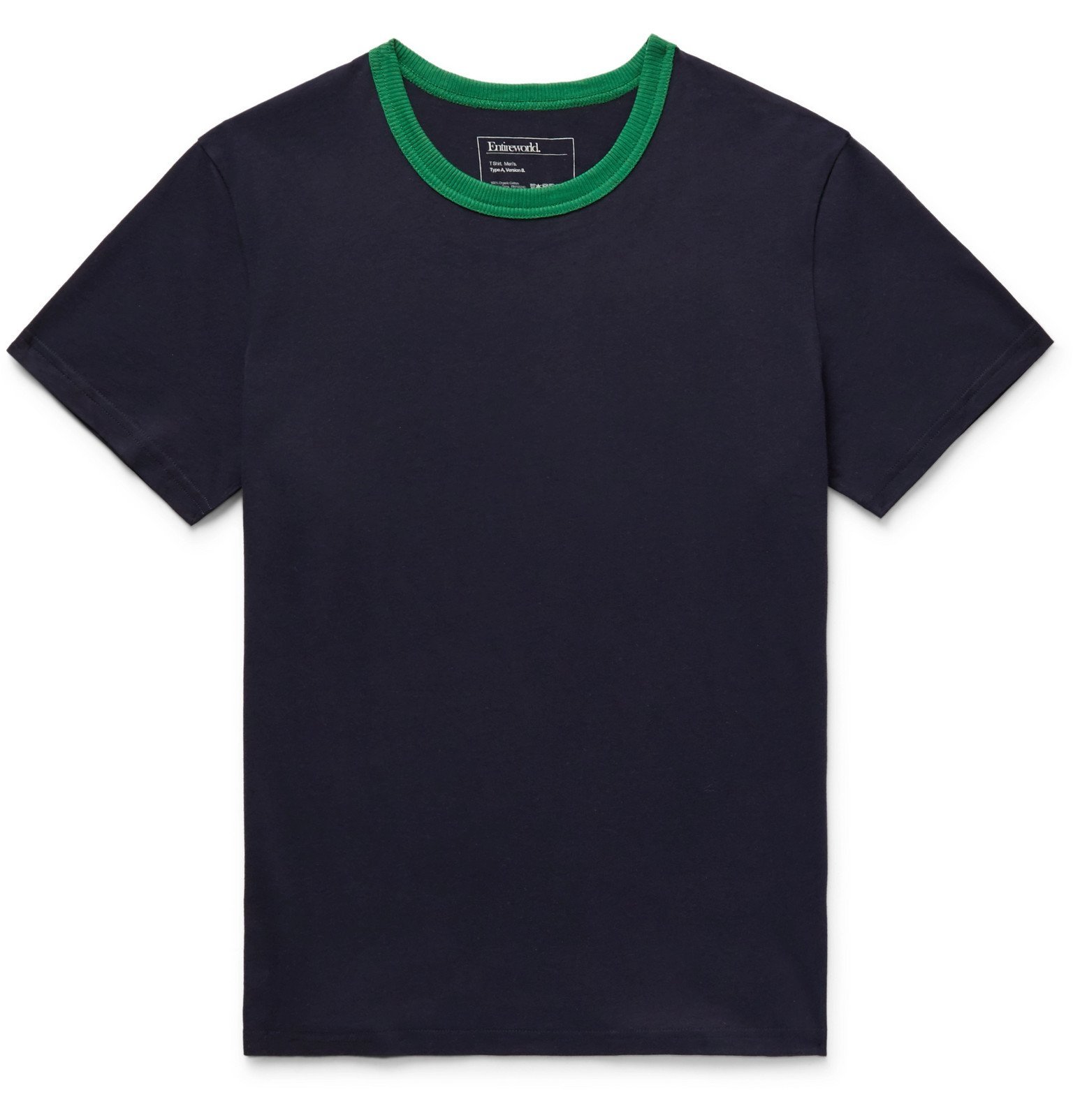 Entireworld Organic CottonJersey TShirt Blue Entireworld
