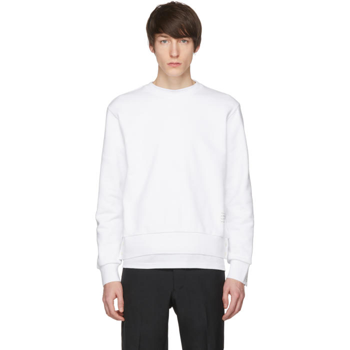 thom browne white sweater