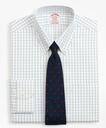 Brooks Brothers Men's Stretch Madison Relaxed-Fit Dress Shirt, Non-Iron Windowpane | Sodalite