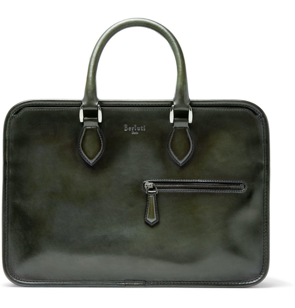 Berluti - Un Jour Mini Leather Briefcase - Men - Green Berluti