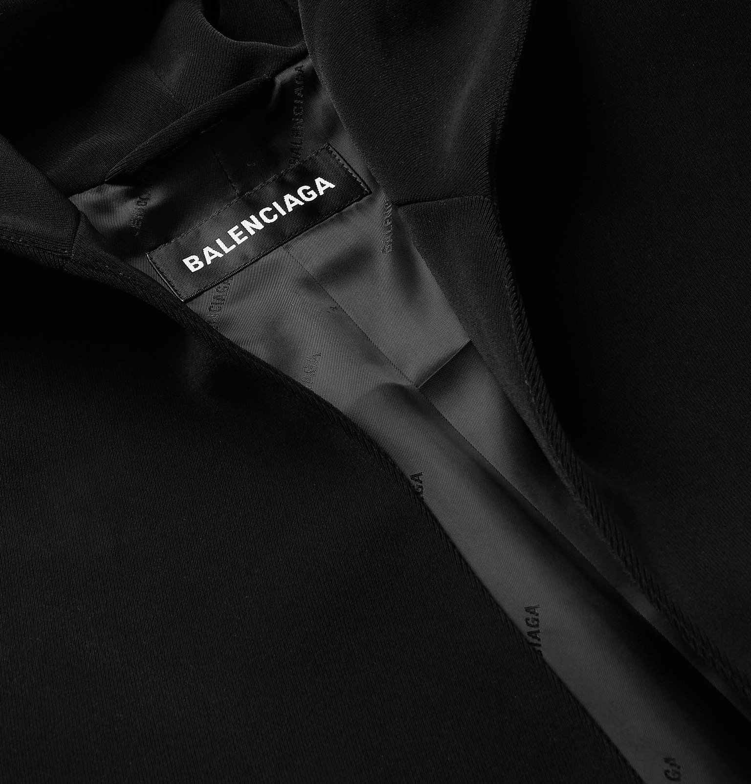 balenciaga coat black