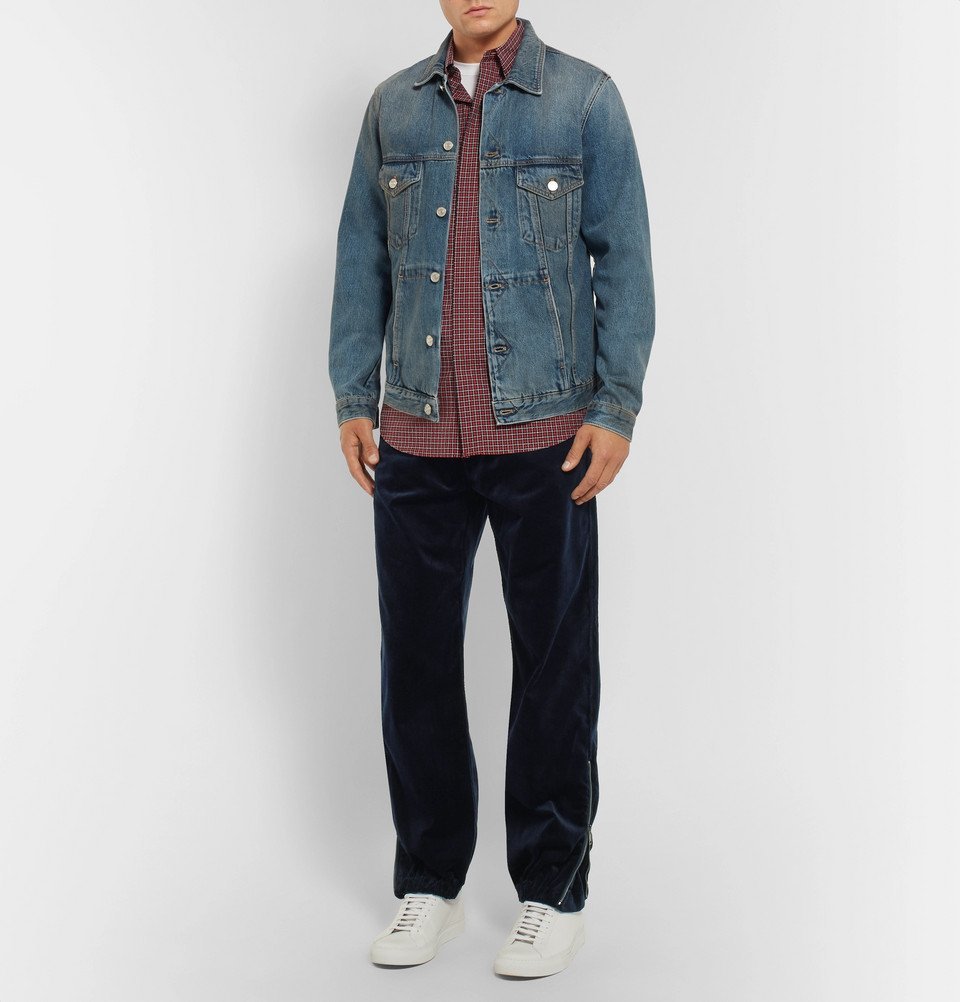 Givenchy - Tapered Cotton-Corduroy Trousers - Men - Navy Givenchy